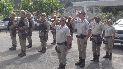 Policiais militares participaram de cerimônia (Foto: Divulgação)